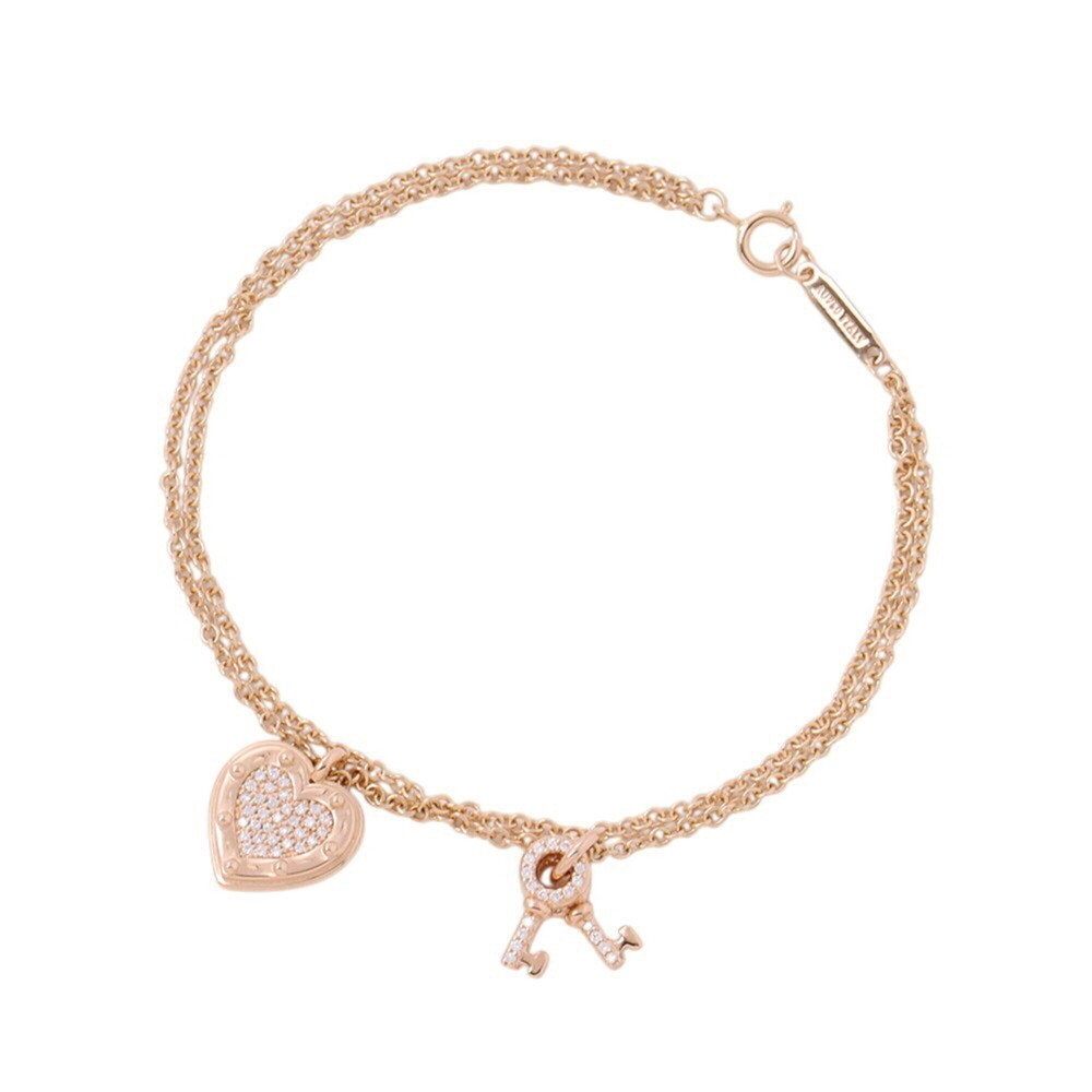 Tiffany & Co. Return to Love Heart Tag Key Diamond Bracelet in 18K Pink Gold....
